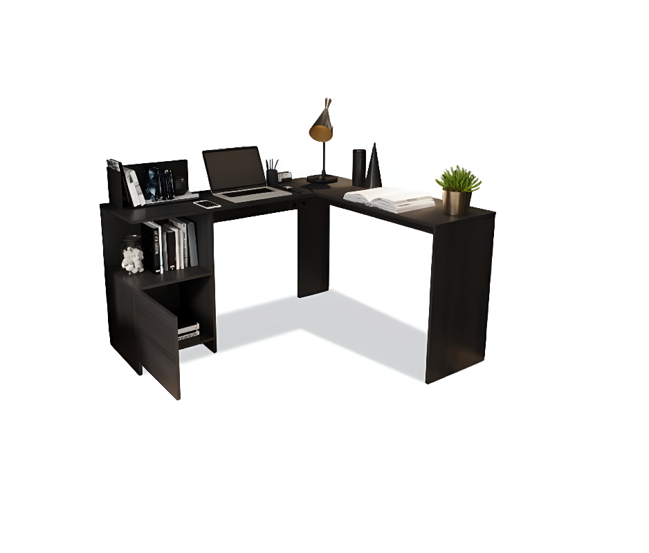 Escritorio Moderno en L Behome Negro