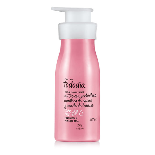 Crema corporal frambuesa y pimienta rosa
