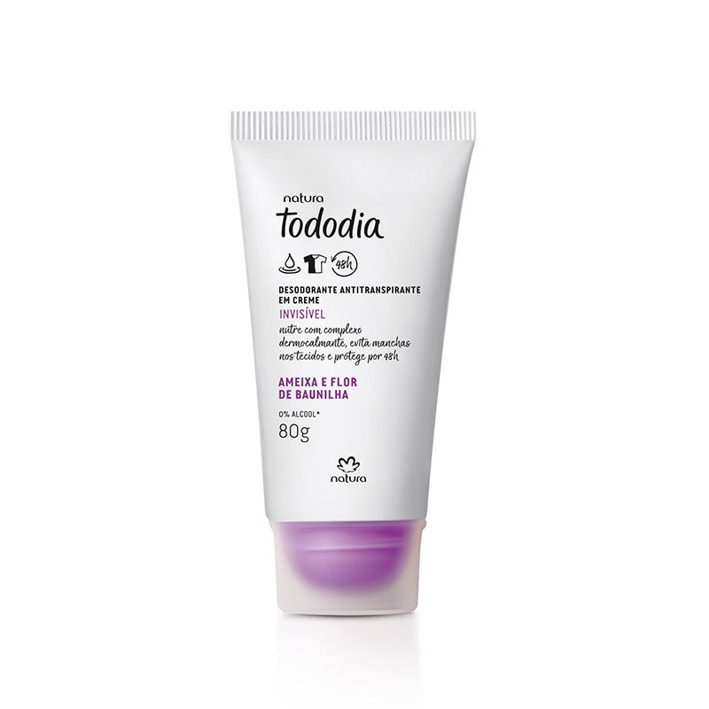 Desodorante antitranspirante en crema invisible Ciruela y flor de vainilla 80g