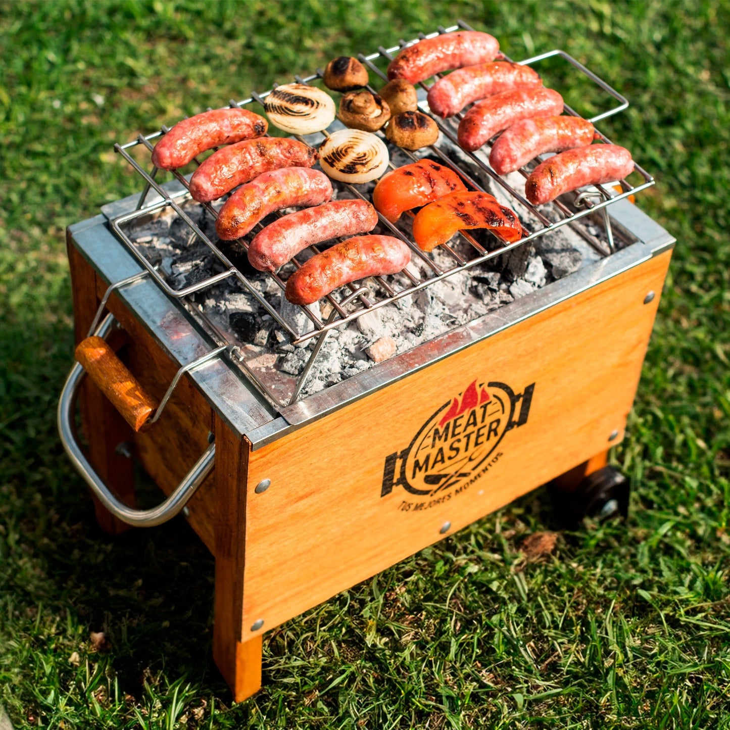 Caja China Chica Meat Master Premium + Parilla de Varillas Acero