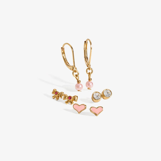 Set Aretes Lazo Cristal
