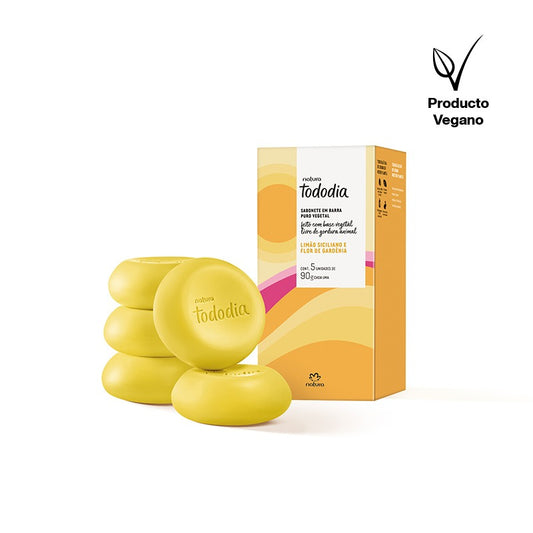 Jabones Tododia Limon Siciliano y Flor de Gardenia 5X90g