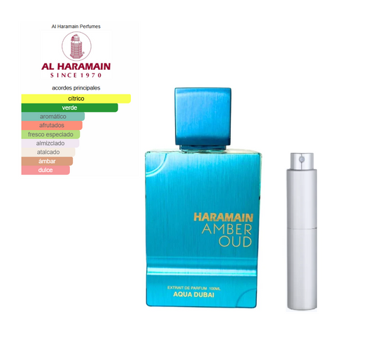 Amber Oud Aqua Dubai Al Haramain Decant 5ML